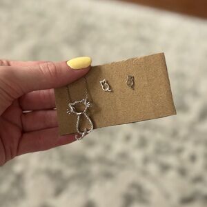 Sterling Silver earring and necklace set